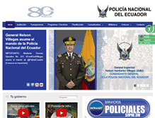 Tablet Screenshot of dgac.policiaecuador.gob.ec