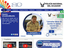 Tablet Screenshot of cosp.policiaecuador.gob.ec