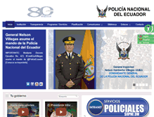 Tablet Screenshot of dnbs.policiaecuador.gob.ec