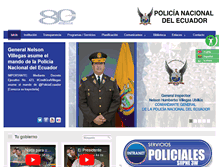 Tablet Screenshot of dnctsv.policiaecuador.gob.ec